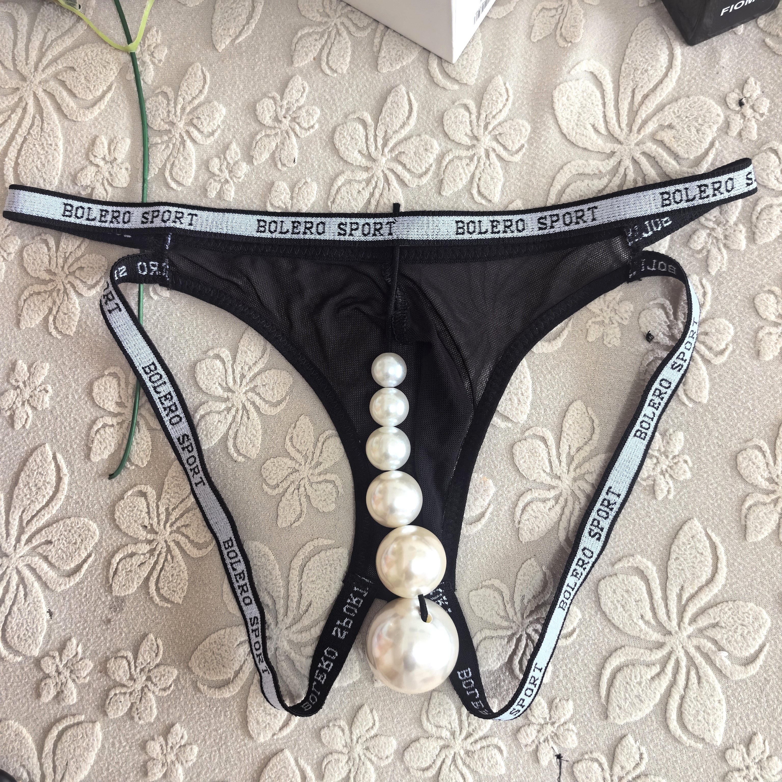 男士性感丁字裤双丁透明纱网露臀串珠子4厘米大珠另类内衣T裤,淘宝优惠券,粉丝福利购,淘宝优惠卷