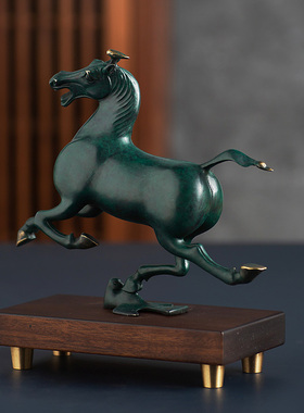 黄铜摆件马踏飞燕手工艺高档礼品