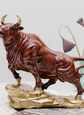 股市牛气冲天公司开业礼物摆件