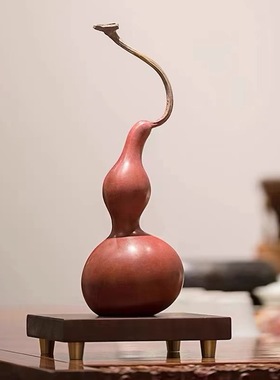 黄铜葫芦家居饰品摆件福禄寿喜财