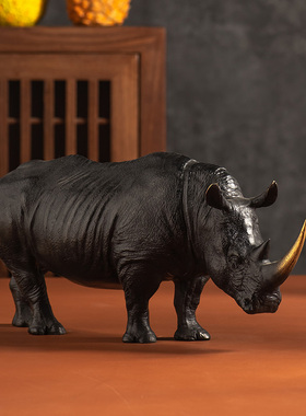 铜犀牛股市摆件客厅办公室摆件