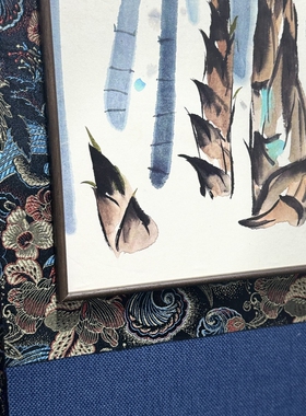 实木榫卯新中式微喷画芯