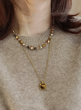 秋冬美拉德珠珠锁骨链