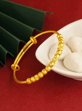 新品铜合金好运珠手镯女