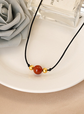 抖音同款闺蜜红豆时尚情侣项链