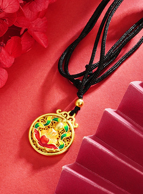 铜合金项链无相佛烧蓝久不掉色毛衣链古法传承复古民族风吊坠