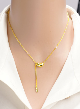 幸运相思豆锁骨链吊坠项链