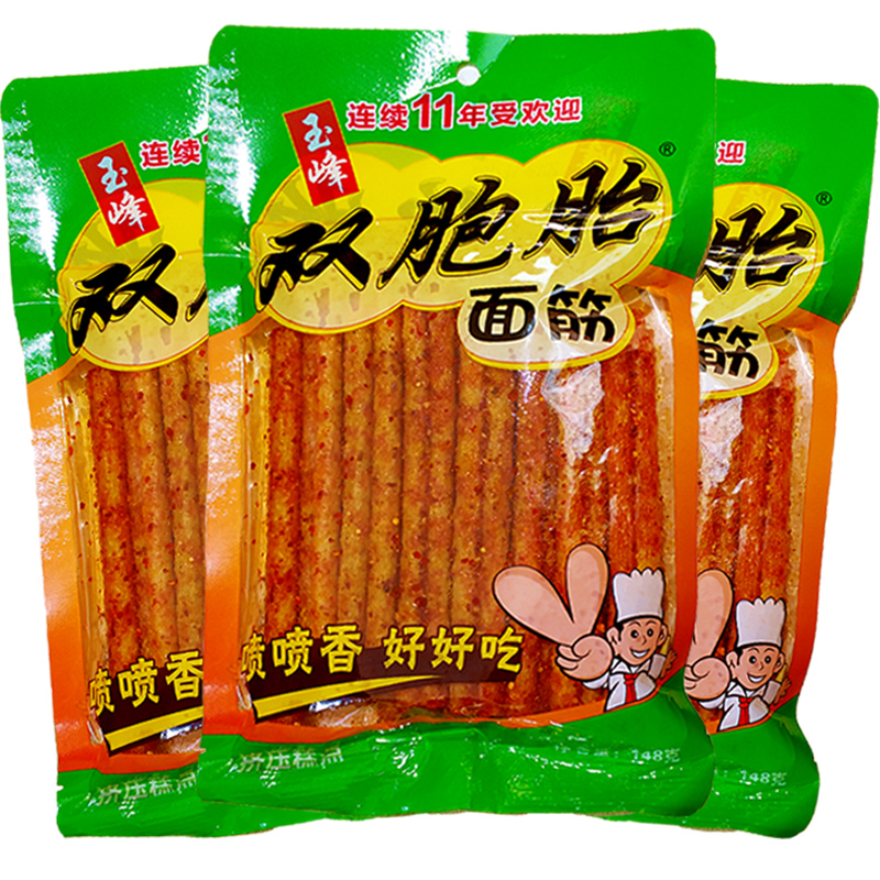 辣味辣条双胞胎麻辣长条吃货儿时怀旧小时候一根长长的小零食小吃 - 图2