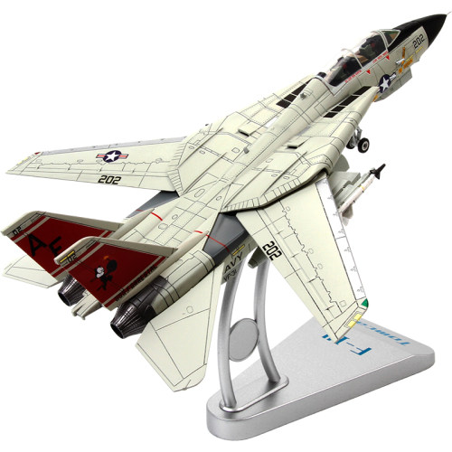 1:72特尔博F14雄猫合金飞机模型 F-14A战斗机VF-84海盗旗中队拼装-图0