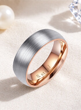 拉丝钛钢情侣戒指TitaniumRings