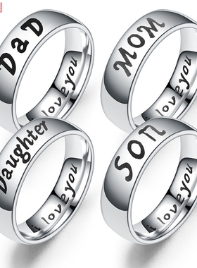 love钛钢母亲节礼物戒指