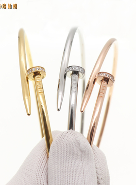 食品级不锈钢亚马逊爆款几何创意钉子形项圈带钻项链 Nail Collar