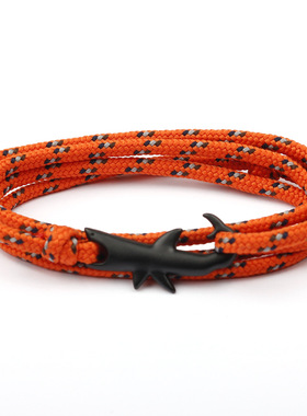 新款 船锚鱼钩 鲨鱼款 手链 手工绳 男女情侣礼品 BSY