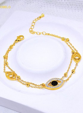 双层贝壳蝴蝶手链爱心罗马圆手环钛钢饰品女 heart bracelets