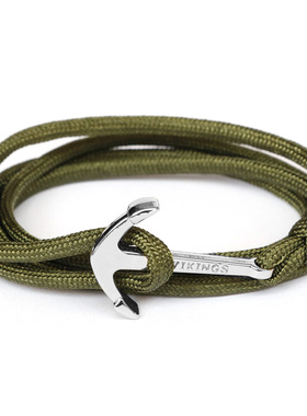 热卖 船锚手链 鱼钩维京海盗伞绳 VIKINGS