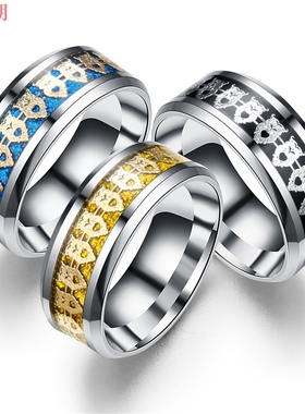 亚马逊欧美风饰品钛钢戒指