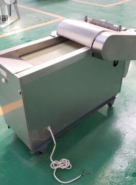 YQC1000型切菜机（视频）不带切片滚筒（不锈钢纯胶带）切海带机