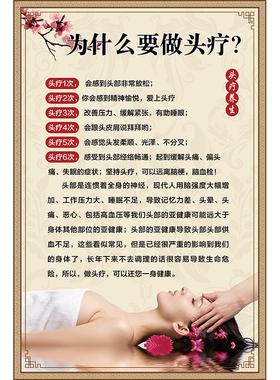 头疗的好处海报装饰画广告挂图头道汤的功效挂画头疗养生宣传画