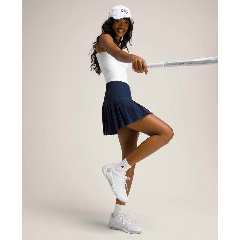 代购Wilson女士网球裙防紫外线带球袋压缩腰围贴合剪裁高腰设计,淘宝优惠券,粉丝福利购,淘宝优惠卷