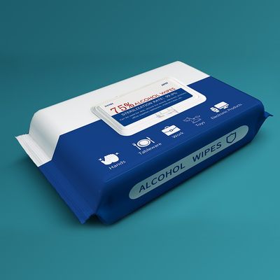 简禾出口款80抽 3包75 度酒精消毒湿巾英文出口杀菌消毒湿纸巾 虎窝淘