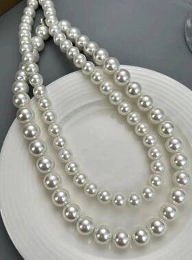 消失的她倪妮同款925银澳白珍珠项链女强光轻奢珍珠锁骨链礼物女