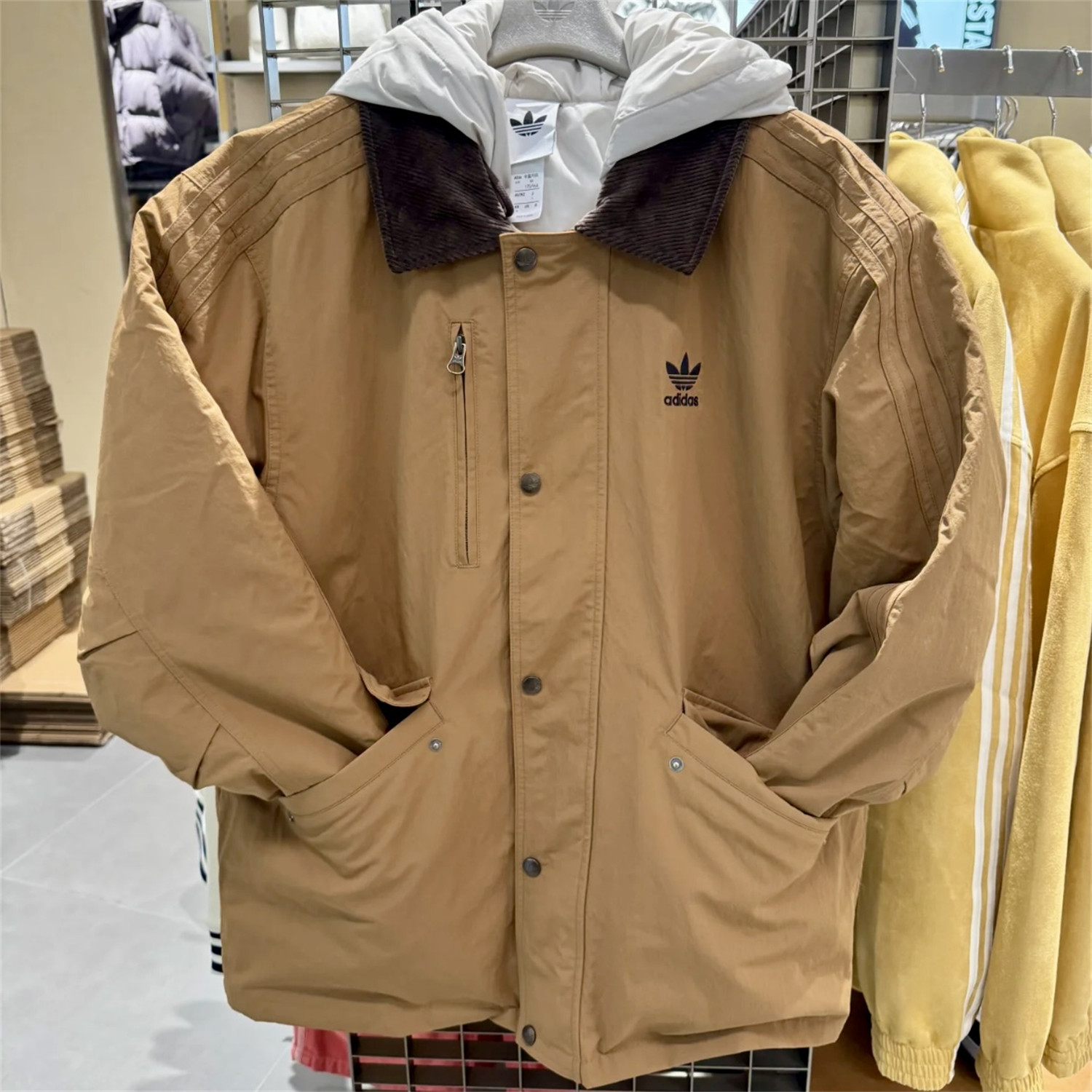 Adidas三叶草 运动休闲潮流二合一棉服夹克外套 KW1240 KW1241,淘宝优惠券,粉丝福利购,淘宝优惠卷