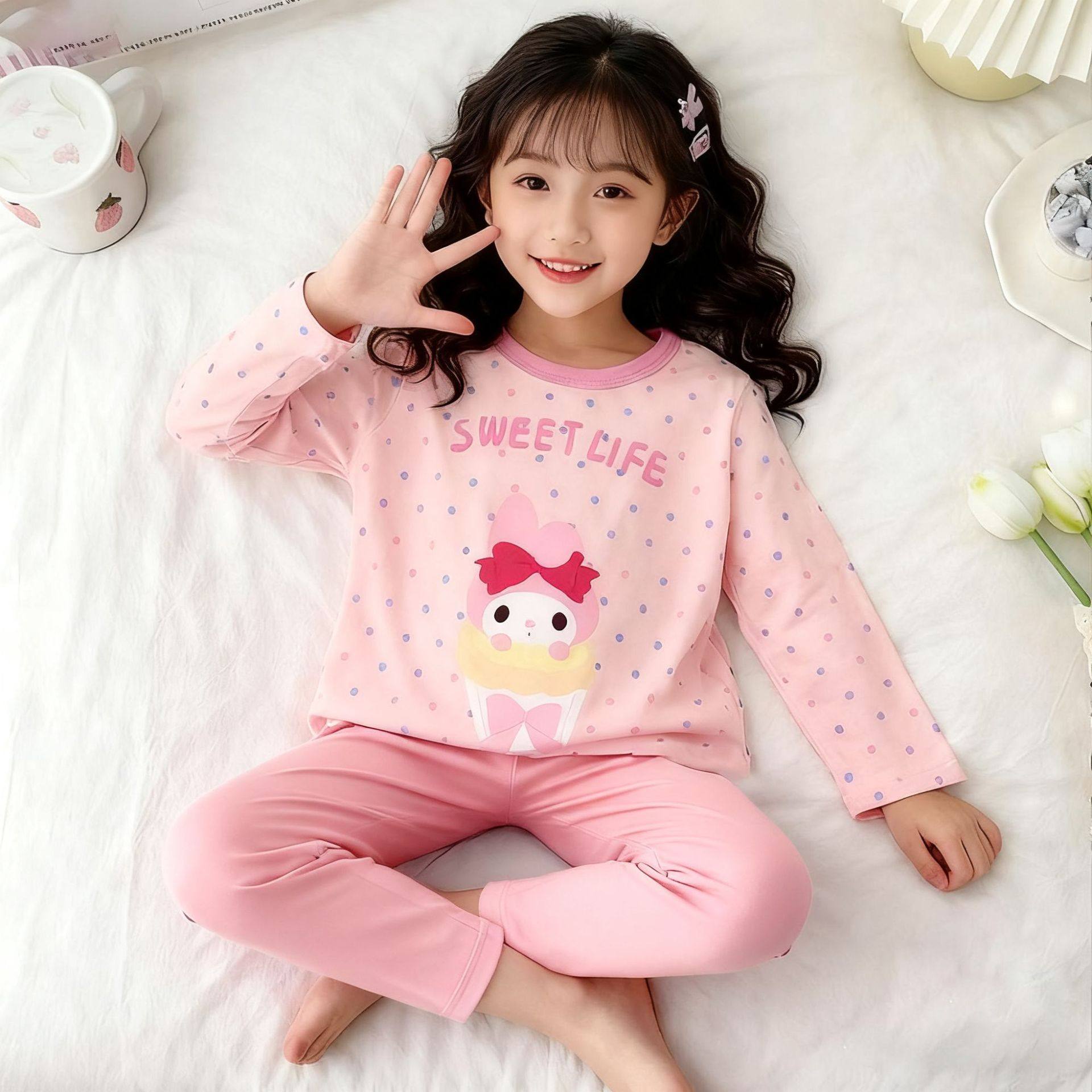 秋装儿童卡通睡衣套装女童长袖裤子家居服宝宝男童内衣秋衣秋裤潮,淘宝优惠券,粉丝福利购,淘宝优惠卷