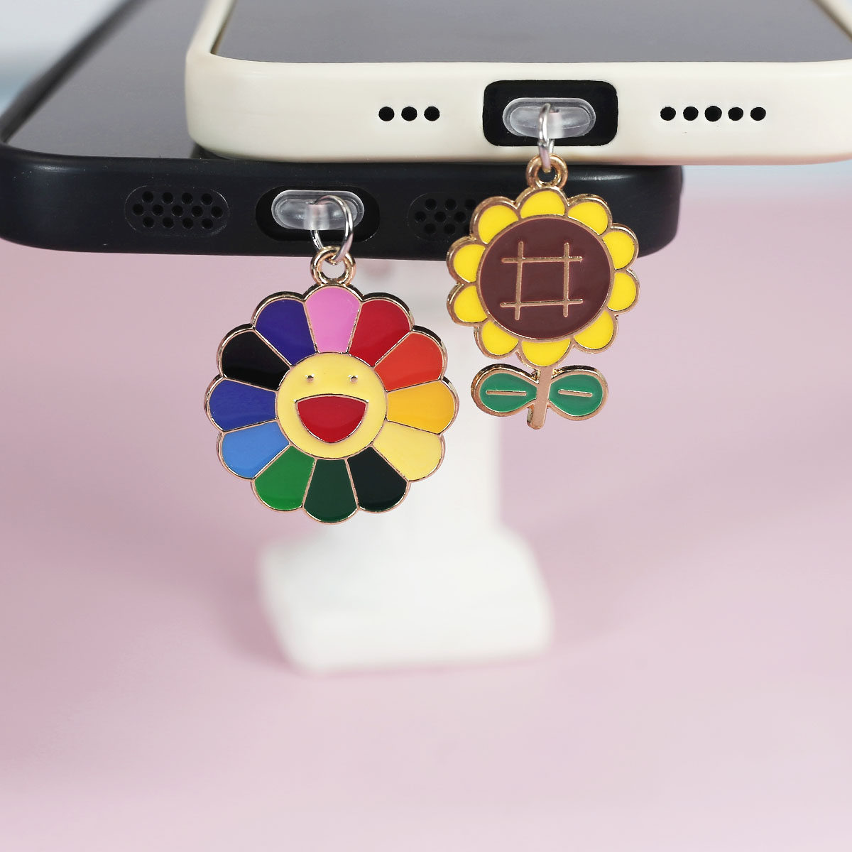 手机防尘塞流星太阳花滴油饰品配件手链吊坠手串配饰情人节礼物