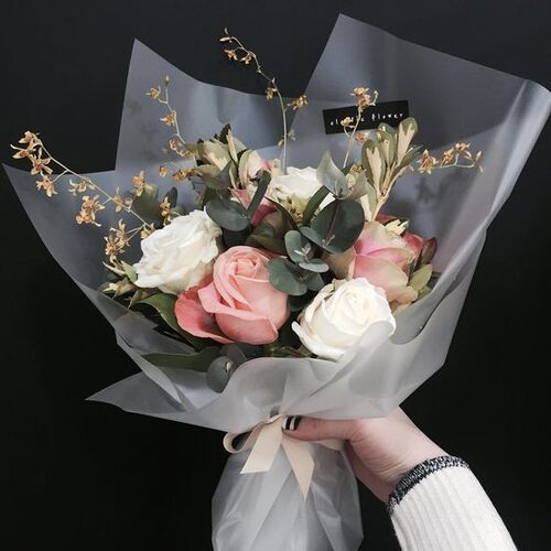磨砂纯色雾面纸鲜花束包装纸雾光纸防水花束包装纸包花纸20张包邮 - 图0