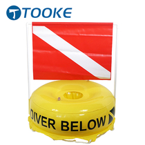 PVC Mouth Blow Inflated Free Latent Storage Floating Ball Yellow Diving Buoy Sea Signal Warning Positioning Warning SMB