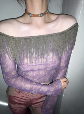 棕色麂皮波西米亚复古质感锁骨链