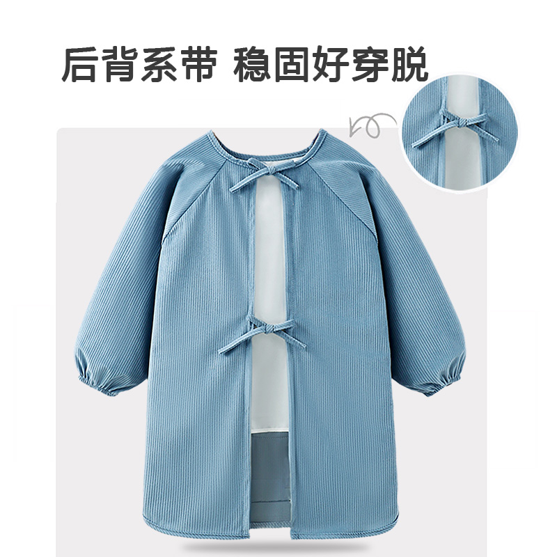 Genuine Peppa Pig baby smock autumn and winter outer wear for middle and large children apron children's bib down jacket anti-dirty coat