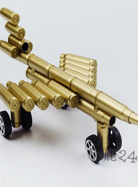 小鹿24k纯金属子弹壳飞机模型 创意手工艺品战斗机铁艺摆件装饰品