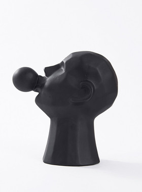 轻奢风白色抽象人物软装书柜摆件