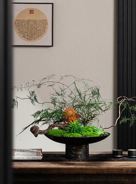 新中式永生苔藓花艺酒店餐桌
