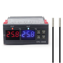 STC-3008 computer digital display intelligent dual control electronic temperature controller double-temperature adjustable temperature control instrument switch