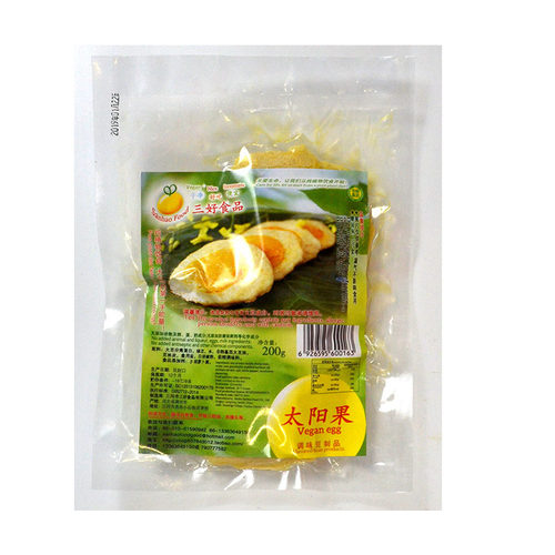 仿荤素鸡蛋素荷包蛋太阳果200克4个大豆蛋白制品素食食品斋菜三好 - 图2