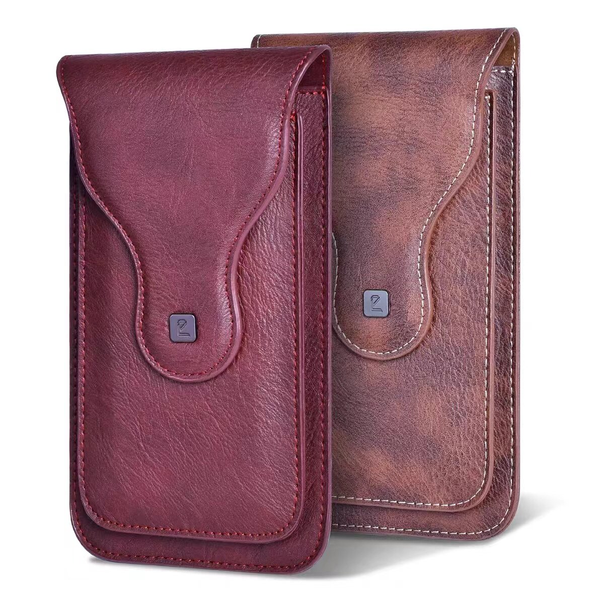 Huawei Honor 400 shell Reno14 sports waist bag 400Pro wears belt and hangs on the waist. Suitable for OPPO leather case with magnetic suction for Reno14Pro flip card card wallet double compartment men's model