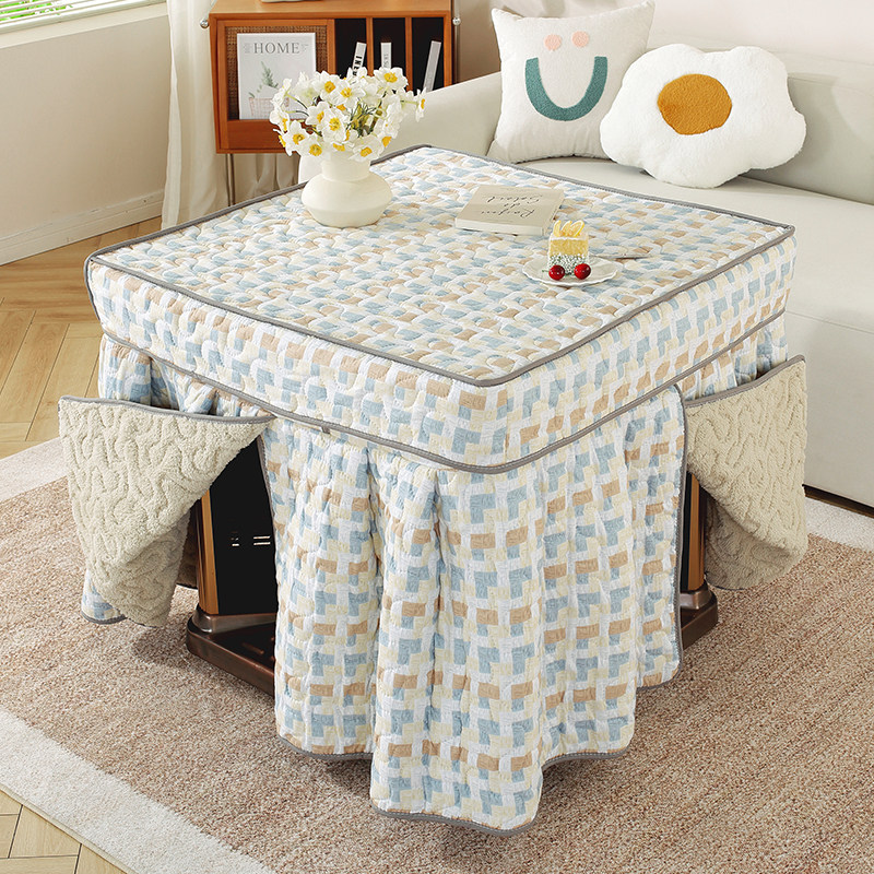 新款四方桌烤火桌子套罩烤火罩正方形烤火炉桌罩取暖桌烤火被加绒,淘宝优惠券,粉丝福利购,淘宝优惠卷