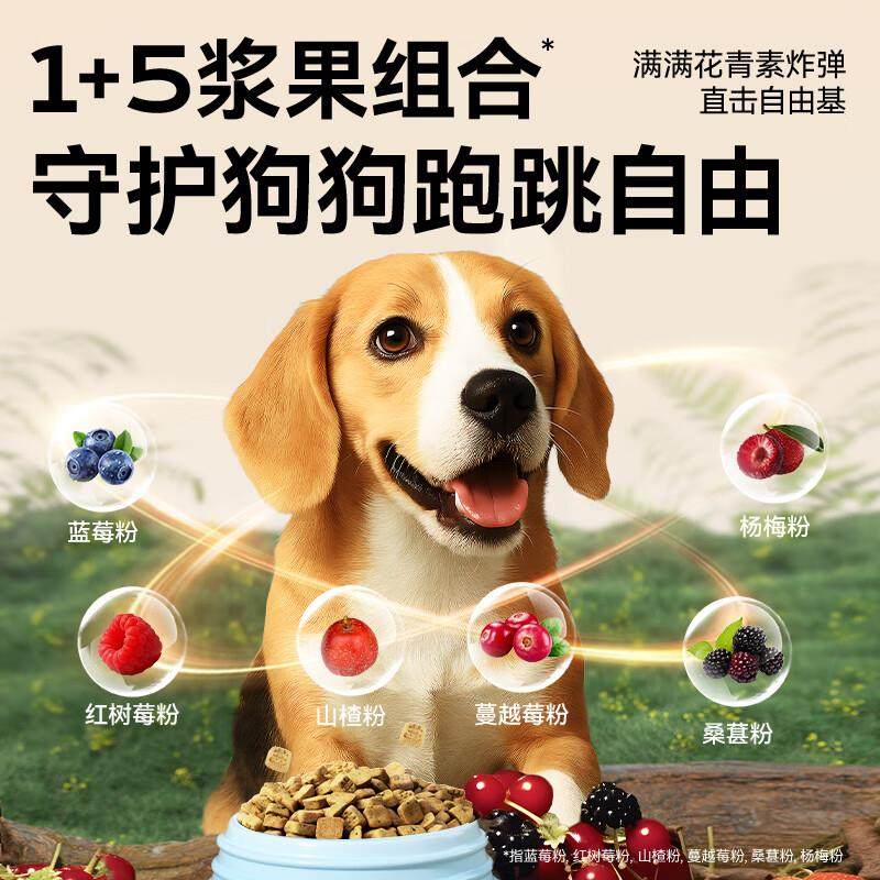 领先全价低温烘焙狗粮6kg(1.5kg*4)蓝莓牛口味成幼犬无谷犬粮,淘宝优惠券,粉丝福利购,淘宝优惠卷