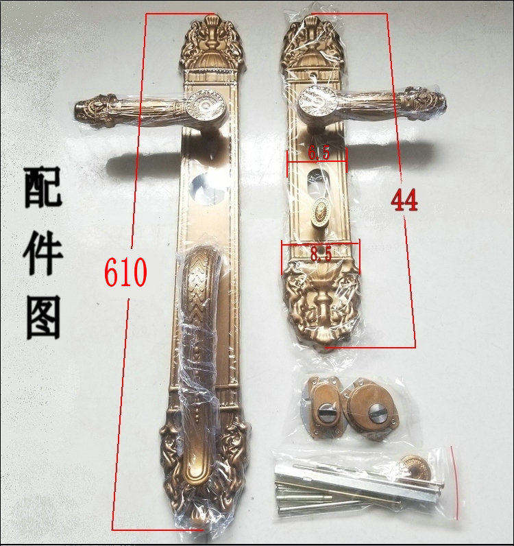双开门对开门锁别墅大门进户门把手防盗门大拉手锌合金仿铜门锁把,淘宝优惠券,粉丝福利购,淘宝优惠卷