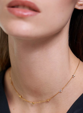 PDPAOLA纯银女法式项链生日礼物