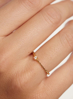 PDPAOLA女纯银日韩链条戒指