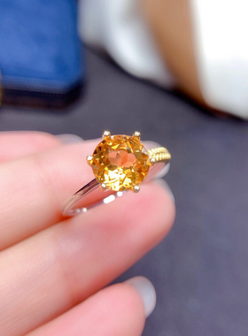 日韩风纯银镶嵌戒指