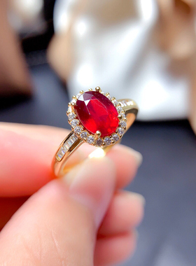 925纯银镀白金玫瑰黄色空托18K