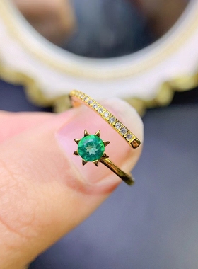 女925银戒指天然宝石