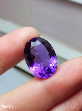 紫水晶尖底6-15可代裸石戒面