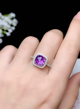 纯银镀18k白金女戒
