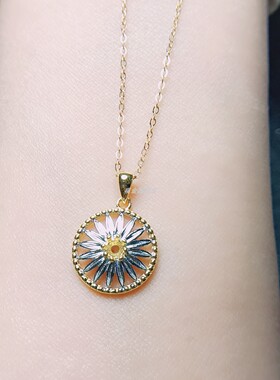 S925银双色吊坠空托圆形3*3mm