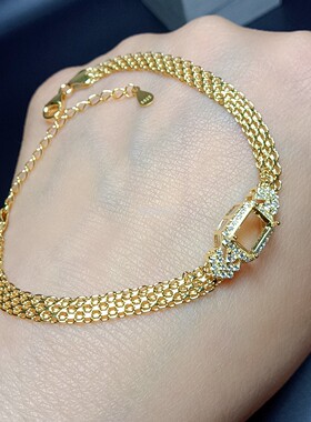 S925纯银手链长方形5*7mm